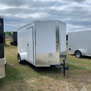 6x12 - Single Axle - White