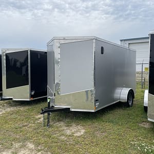 6x12 - Silver poly - Ramp - Single Axle